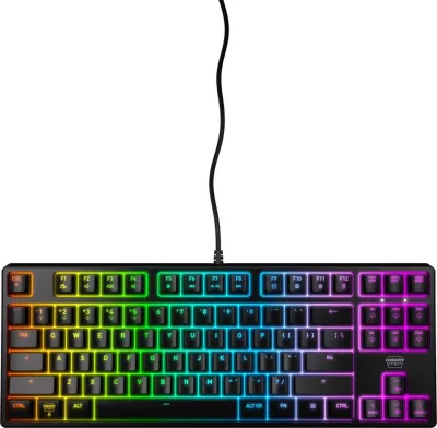 Tastierë mekanike Cherry K4V2 RGB, Tenkeyless, USB, QWERTY, E zezë