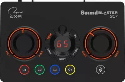 Kartë zëri ekstern Creative Sound Blaster GC7 (70SB185000000) 24-bit/192kHz USB-C 7.1 virtual, e zezë