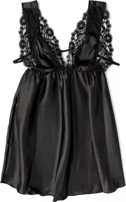 Babydoll i zi Jumeon, 2 copë, 001-018986, XL/XXL