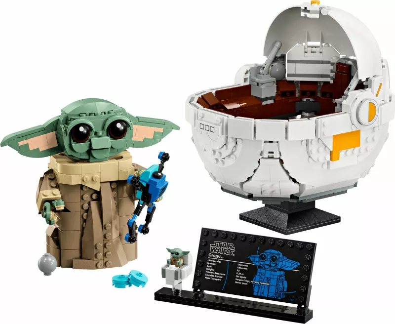 Set ndërtimi LEGO Star Wars Grogu, shumëngjyrësh
