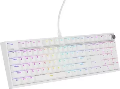 Tastierë mekanike Genesis Thor 404, Outemu Peach Silent, RGB, full-size, e bardhë