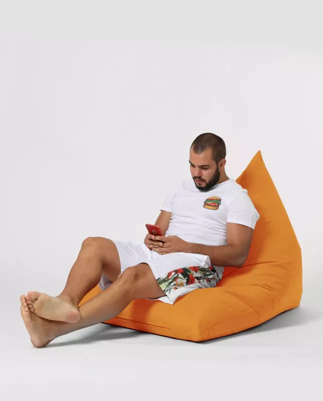 Puf kopshti, ngjyrë portokalli, Pyramid Big Bed, Atelier del Sofa
