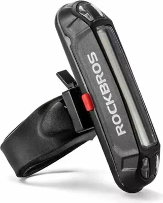 Dritë prapa biçiklete Rockbros A54BK, e zezë, set me kabllo micro USB-USB-A