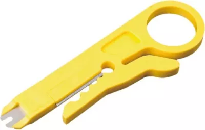 Vegël kombinim për kabllo Equip Punch Down Tool me wire stripper, e verdhë