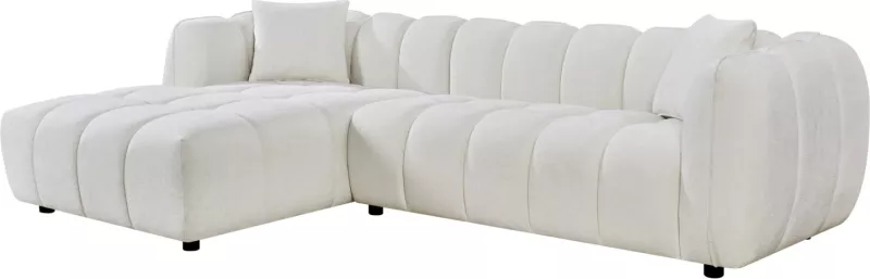 Këndare e majtë LYKKE, stof ecru, FH3326.02L, 280x89-165x70cm