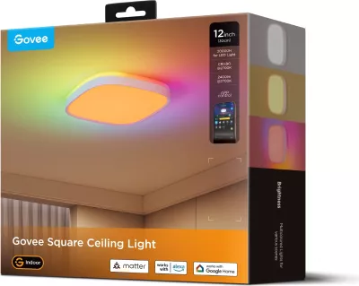 Dritë tavanore smart Govee Square Ceiling Light RGBWW + RGBIC 30 cm, e bardhë