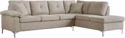 Kënd i djathtë divan 282x197x90 cm FH3086R Bezhë