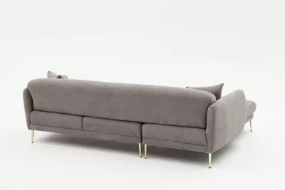 Kënd-sofë krevati Atelier del Sofa, Simena, kënd majtas, ngjyrë gri-ari