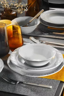 Set darkeje 18 pjese, porcelan i bardhe, Hermia, CPR18Y400
