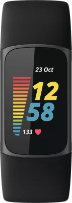 Smartwatch Fitbit Charge 5 FB421BKBK, GPS, NFC, SpO2, 50m, bateri deri 7 ditë, e zezë/graphite