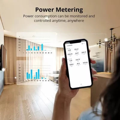 Switch smart Wi‑Fi SONOFF DUALR3 Lite 2-kanal 10A, kontroll motor/perde, i bardhë