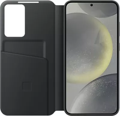Mbështjellës Samsung Smart View Case për Galaxy S24+, wallet case, e zezë
