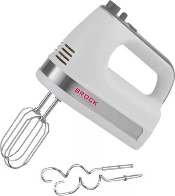 Mikser dore Brock HM 5003 WH 300W, 5 shpejtësi + Turbo, set 4 pjesë, i bardhë