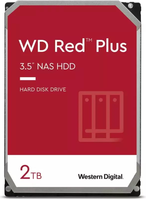 Hard disk Western Digital Red Plus WD20EFPX, 2 TB, 5400 RPM, 64 MB, 3.5", Serial ATA