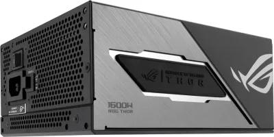 Furnizues energjie (PSU) ASUS ROG Thor 1600W Titanium III, 80 Plus Titanium, ATX 3.1, plotësisht modular, 2x 12VHPWR, OLED, zi/argjend