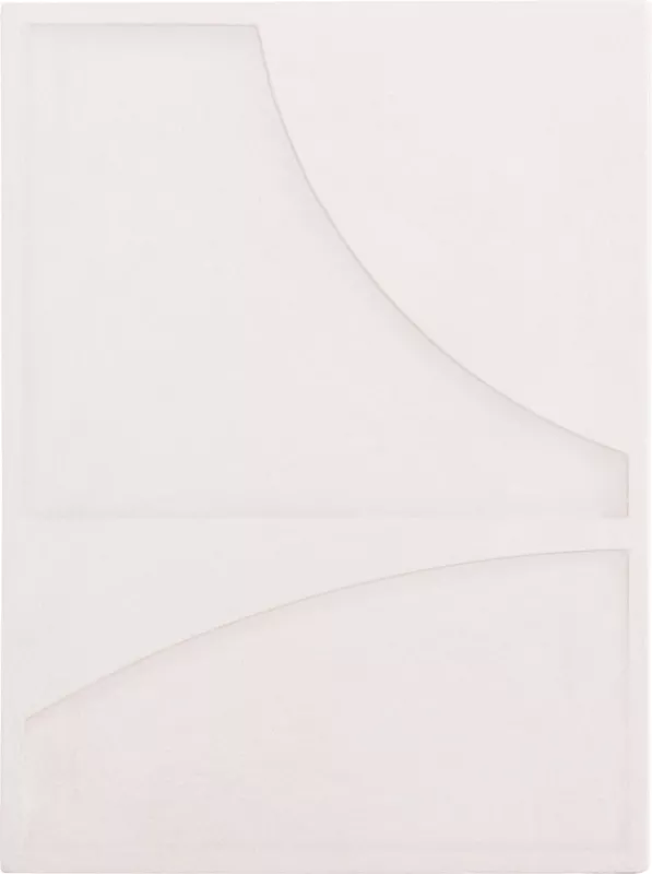 Panel dekorativ për mur, seri Santorini, MDF, ngjyrë e bardhë e zbehtë, FH4509, 60x4x80 cm
