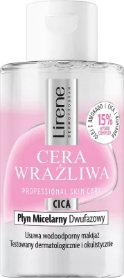 Ujë micelar dyfazor Lirene Sensitive Creamy, 125ml për femra