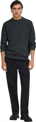 Xhemper për meshkuj Only & Sons Onsjoin Rlx Ls Raglan Knit 22034670, i zi [Madhësia: L]