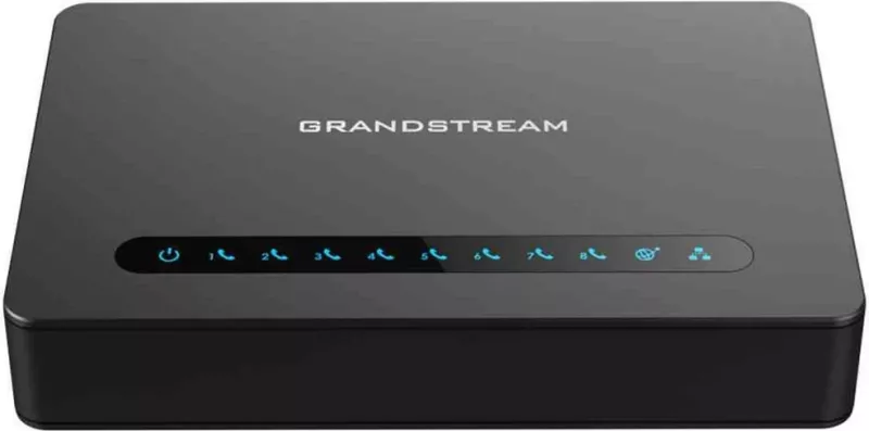 Gateway VoIP Grandstream HT818, 8 porte FXS, router NAT Gigabit