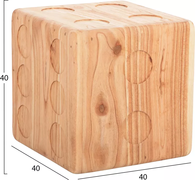 Karrige për bar ZARI, ngjyrë druri natyral, FH7898.02, 40x40x40 cm