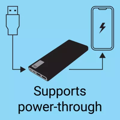 Powerbank Sandberg 420-58 10000 mAh USB-C PD 20W, i zi, set me kabllo USB-A në USB-C 30 cm