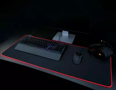 Mauspad Deltaco Gaming DMP310 RGB 900x360 zi