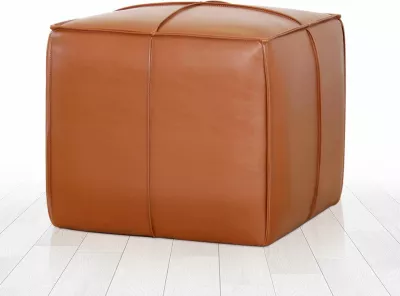 Puf lëkure PU, ngjyrë tan, Atelier del Sofa, Ottowel