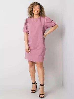Fustan pambuku për femra BASIC FEEL GOOD, dusty pink