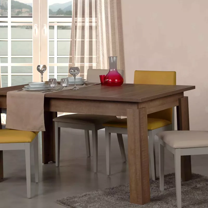 Tavolinë ngrënie me zgjerim Hanah Home, Huqqa, ngjyrë lis i errët