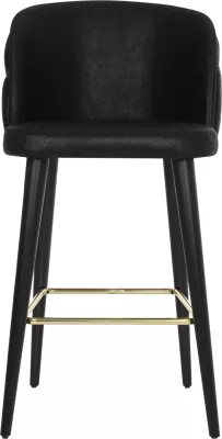 Karrige për bar profesionale MARCELLO FH9280.14, lëkurë nubuck, dru, e zezë, 50x58x100H cm
