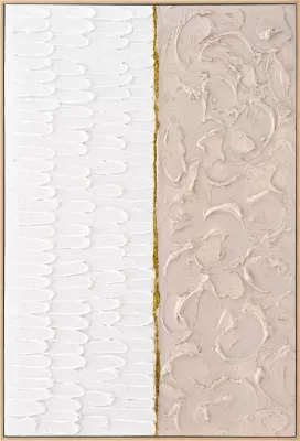 Pikturë muri FH4558 me kornizë PS ngjyrë bezhë-kanavacë në bezhë & bardhë 62x4.5x92H cm