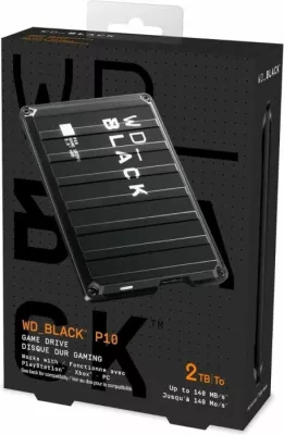 Hard disk i jashtëm WD Black P10 WDBA2W0020BBK-WES1 2TB 2.5" USB 3.2 Gen 1, zi