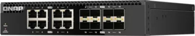 Switch QNAP QSW-3216R-8S8T, 16-port 10Gb (8x SFP+ + 8x RJ45), Half Rack 1U, i zi