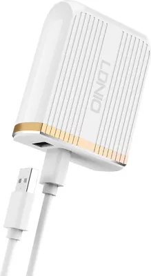 Karikues muri LDNIO A2502Q 30W 220V 2x USB (1x QC 3.0 + 1x 2.4A) me kabllo Micro-USB, i bardhë