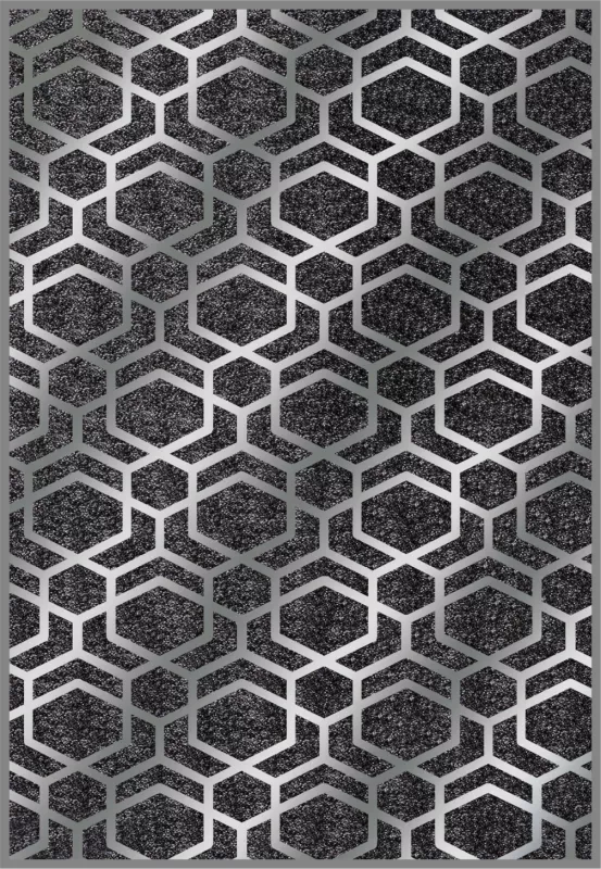 Tapet JOSIANE FH7675.31, 160x230cm, gri-argjend me franja