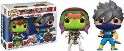 Figurinë koleksionuese Funko POP! 2-Pack Capcom vs. Marvel Gamora vs Strider (Player 2)