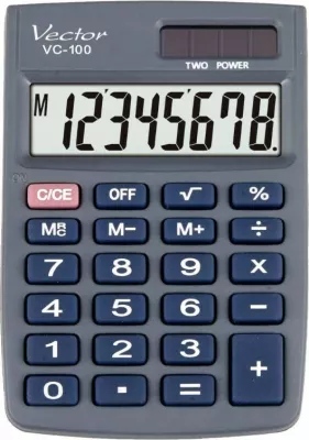 Kalkulator zyre Vector KAV VC-100, 8 shifra, gri