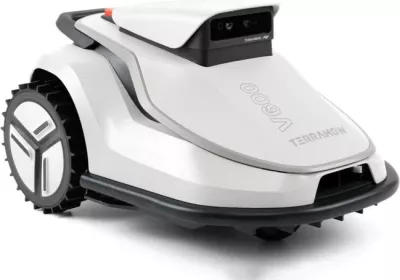 Robot kositës bari TERRAMOW V600 Wireless, deri 600 m², Wi‑Fi/4G, i bardhë/gri, set me garazh + 9 thika + SIM 1GB