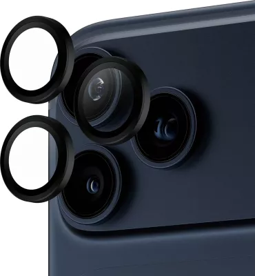 Mbështjellës kamerash PanzerGlass Hoops për iPhone 17 Pro/Pro Max/16 Pro/Pro Max, e zezë