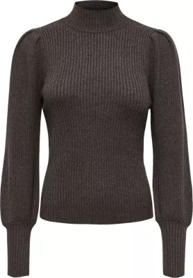 Xhemper për femra Only ONLKATIA LIFE L/S HIGHNE PULL KNT NOOS 15232494, kafe [Madhësia: XL]