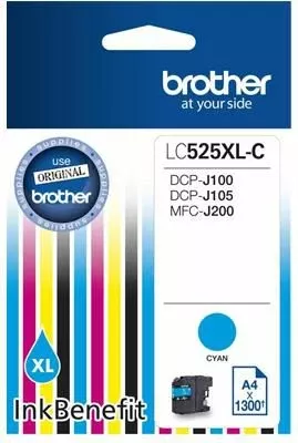 Kartrixhe boje Brother LC525XL-C, XL high-yield 1300 faqe, cian