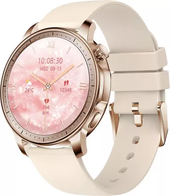 Smartwatch Colmi V65, 1.32" AMOLED, për iOS/Android, Gold