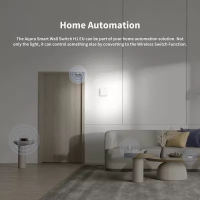 Switch muri smart Aqara H1 EU WS-EUK01 DOUBLE, Zigbee 3.0, me neutral, double switch, i bardhë