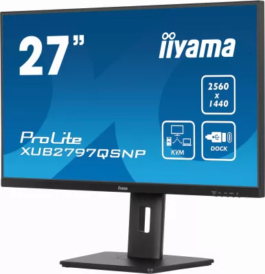 Monitor iiyama ProLite XUB2797QSNP-B1, 27", WQHD, LED, 1 ms, e zezë