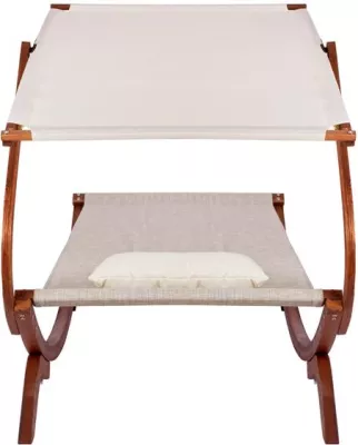 Shezlong druri, ngjyrë arre-bezhë me hije, Colby FH5671.02, 105x221x162cm