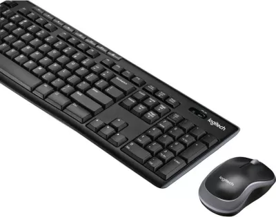 Set tastierë + maus Logitech Wireless Combo MK270, US layout, USB 2.0, multimedia keys, model 920-004509 (920004509), e zezë
