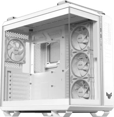 Kasë ASUS TUF Gaming GT502 Horizon ARGB ATX Midi Tower, 4 ventilatorë ARGB + hub, xham i kalitur, USB Type-C, e bardhë