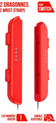 Rrip dore për Joy-Con Freaks & Geeks F&G Joy-Con Wrist Strap, 1 palë, i kuq