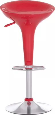 Karrige për bar rrotulluese Daisy, ABS e kuqe me ngritje, set prej 2 copësh, FH200.24, 44x38x85cm