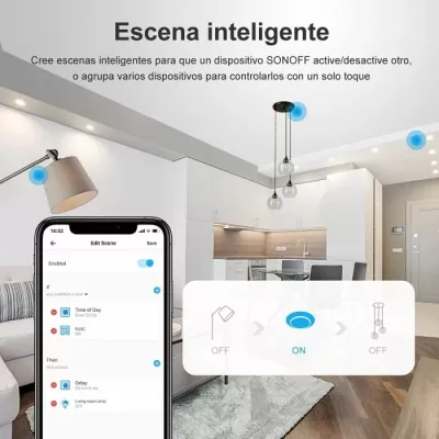 Switch muri smart SONOFF T3EU2C-TX, Wi‑Fi, 2-kanal (Dual), EU 86x86mm, i zi